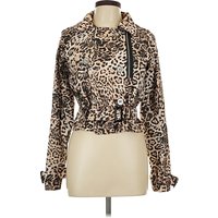 Urban Vibe Jacket: Brown Animal Print Pattern Jackets & Outerwear
