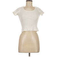 John Galt Short Sleeve Turtleneck: White Tops John Galt Short Sleeve Turtleneck: White Tops