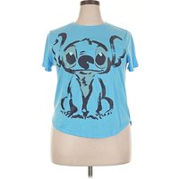 Disney Short Sleeve Shirt: Blue Tops – Size Disney Short Sleeve Shirt: Blue Tops – Size