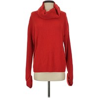 Daytrip Turtleneck Sweater: Red Solid Pattern Tops – Size X