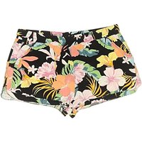 Hurley Shorts: Black Tropical Pattern Bottoms