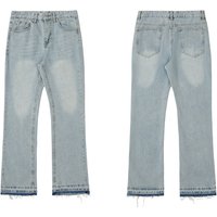 Men’s Clothing Blue Tassel Jeans Vintage Washed Distressed Trousers Men’s Clothing Blue Tassel Jeans Vintage Washed Distressed Trousers