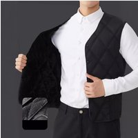 Autumn And Winter Men’s Vest With Velvet Warm Tank Top For Interior And Exterior Wear With Velvet Casual Versatile Shoulder Coat