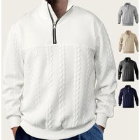 ​Men’s Half-Zip Sweatshirt – Lightweight Pullover Hoodie With Stand Collar, Loose Fit Long Sleeve Casual Top For Autumn & Spring ​Men’s Half-Zip Sweatshirt – Lightweight Pullover Hoodie With Stand Collar, Loose Fit Long Sleeve Casual Top For Autumn & Spring