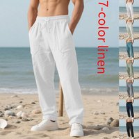 Men’s Linen Casual Pants – Breathable Relaxed Fit Straight Leg Beach Trousers For Comfortable Outdoor & Daily Wear​ Men’s Linen Casual Pants – Breathable Relaxed Fit Straight Leg Beach Trousers For Comfortable Outdoor & Daily Wear​