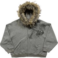 Men’s Clothing European And American Retro Trend Street Casual Sweatshirt Pattern Print Sports Hoodie Fleece Hood Zipper Jacket Men’s Clothing European And American Retro Trend Street Casual Sweatshirt Pattern Print Sports Hoodie Fleece Hood Zipper Jacket