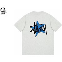 Stussy Five Pointed Star Logo Pattern Printed Pure Cotton Short Sleeved shirt Stussy Five Pointed Star Logo Pattern Printed Pure Cotton Short Sleeved shirt