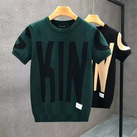 Men’s Clothing Short Sleeved Men’s Knitted Sweater T Shirt Slim Fit Fashion Youth Bottoming Shirt Half Sleeved Trendy Brand Jacquard Top Men’s Clothing Short Sleeved Men’s Knitted Sweater T Shirt Slim Fit Fashion Youth Bottoming Shirt Half Sleeved Trendy Brand Jacquard Top