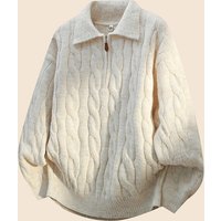 ​Men’s Heavyweight Knit Zip-Up Cardigan Winter-Ready Pullover With Polo Collar Oversized Fit For Casual & Layered Styles M-​ ​Men’s Heavyweight Knit Zip-Up Cardigan Winter-Ready Pullover With Polo Collar Oversized Fit For Casual & Layered Styles M-​