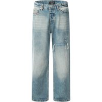 Men’s Clothing Contrast color sprayed Ma Liu ripped straight jeans men’s vibe fashion brand American retro loose wide leg floor length trousers Men’s Clothing Contrast color sprayed Ma Liu ripped straight jeans men’s vibe fashion brand American retro loose wide leg floor length trousers
