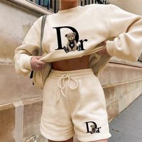 ​​Retro Letter Print Hoodie & Shorts Set Unisex Oversized Lounge Wear S-X​ ​​Retro Letter Print Hoodie & Shorts Set Unisex Oversized Lounge Wear S-X​