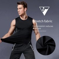 Men’s Clothing Tight Training Vest Sleeveless Sports Running Gym Basketball Elastic Quick Drying Vest Men’s Clothing Tight Training Vest Sleeveless Sports Running Gym Basketball Elastic Quick Drying Vest