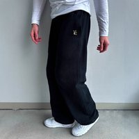 Men’s Clothing Men’s Retro Streetwear Joggers – Elastic Waist Zip-Up Sweatpants Black, S- Hot-selling