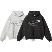 Men’s Clothing Autumn Retro Pin Print Plush Top Loose Heavy Hooded Sweatshirt Men’s Trend Men’s Clothing Autumn Retro Pin Print Plush Top Loose Heavy Hooded Sweatshirt Men’s Trend