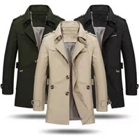 Men’s Clothing Men’s Long Trench Coat Large Cotton Size Jacket