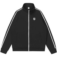 Men’s Varsity Zip-Up Jacket – Classic Stand Collar Sport Coat With Flag Embroidery, Campus Style Outerwear