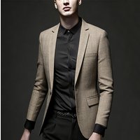Modern Men’s Business Casual Wool Blend Checkered Blazer – Slim Fit Single Breasted Suit Jacket For Office & Leisure​ Modern Men’s Business Casual Wool Blend Checkered Blazer – Slim Fit Single Breasted Suit Jacket For Office & Leisure​