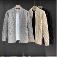 Men’s Casual Knit Cardigan – Lightweight Stand Collar Sweater, Breathable & Machine Washable, GreyBlackBeige, Sizes Men’s Casual Knit Cardigan – Lightweight Stand Collar Sweater, Breathable & Machine Washable, GreyBlackBeige, Sizes