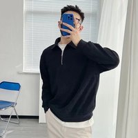 Men’s Clothing Autumn New Style Half Zip Sweatshirt Men’s American Retro Loose Casual Design Niche Top Solid Color Pullover Men’s Clothing Autumn New Style Half Zip Sweatshirt Men’s American Retro Loose Casual Design Niche Top Solid Color Pullover
