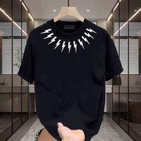 Men’s Clothing Summer New Heavyweight Cotton Short Sleeved T Shirt Men’s Fashion Trend Loose Round Neck Fashion Brand Top