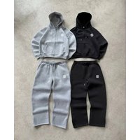 ​​Unisex Printed Fleece Tracksuit – Full-Zip Hoodie & Jogger Set For Streetwear Comfort​​- ​​Unisex Printed Fleece Tracksuit – Full-Zip Hoodie & Jogger Set For Streetwear Comfort​​-