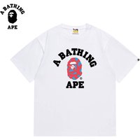 A BATHING APE BAPE-Knocking Camouflage Ape Head Letter Printed Short Sleeved shirt Made Of Pure Cotton Fabric A BATHING APE BAPE-Knocking Camouflage Ape Head Letter Printed Short Sleeved shirt Made Of Pure Cotton Fabric