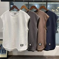 Men’s Clothing Retro Sleeveless T Shirt Men’s Waistcoat Loose Versatile Solid Color Casual Men Ins Trendy Solid Color Vest Outer Wear Men’s Clothing Retro Sleeveless T Shirt Men’s Waistcoat Loose Versatile Solid Color Casual Men Ins Trendy Solid Color Vest Outer Wear