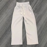 Harajuku Loose Double Waisted Men’s Sweatpants YK American Solid Color Letter Embroidery Casual Pants Hip Hop Drawstring Waist Jogger Male