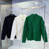 Men’s Clothing Autumn And Winter New Niche High End Diamond Check Knitted Jacket Men’s Lazy Style Cardigan Sweater