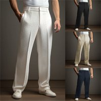 Men’s Clothing Men’s Formal Business Solid Color Waffle Front Pocket Straight Casual Vacation Fashion Trousers Men’s Clothing Men’s Formal Business Solid Color Waffle Front Pocket Straight Casual Vacation Fashion Trousers
