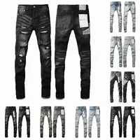 Mens Trousers Purples Jeans Denim Designer Jeans Men Black Pants High-end Quality Straight Retro Ripped Biker Jean Slim Mens Trousers Purples Jeans Denim Designer Jeans Men Black Pants High-end Quality Straight Retro Ripped Biker Jean Slim