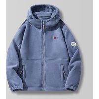 ​​Men’s Polar Fleece Hooded Jacket Thickened & Warm | Casual Outdoor Cardigan Coat | Dark GrayBlackRedKhaki