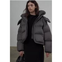 Oversized Puffer Jacket Streetwear Hooded Coat With Stand Collar S-, Korean-Inspired Winter Essential For Urban Explorers​