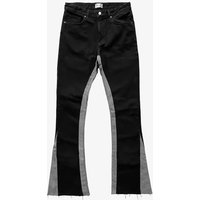 [RetroFlare] Unisex Flare Jeans – High Waist Contrast Stitching