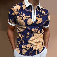 Men’s clothing personalized printed polo shirt shirt outdoor lapel short-sleeved sweatshirt Men’s clothing personalized printed polo shirt shirt outdoor lapel short-sleeved sweatshirt