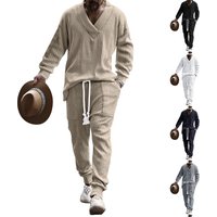 Men’s Clothing Casual Trousers V Neck Versatile Jacquard Sweater Autumn Suit Men’s Clothing Casual Trousers V Neck Versatile Jacquard Sweater Autumn Suit