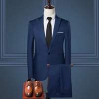 Men’s Clothing Fashion Men’s Business Casual Men’s Suit One-piece Youth Casual Suit Wedding Dress Slim Fit