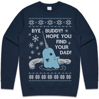 Bye Buddy Christmas Jumper Elf Narwhal Cute Funny Xmas Sweater