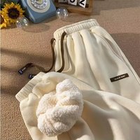 Winter Fur Lined Joggers Thicken Casual Sweatpants Drawstring Trousers Men Fleece Running Warm Leisure Pants Winter Fur Lined Joggers Thicken Casual Sweatpants Drawstring Trousers Men Fleece Running Warm Leisure Pants