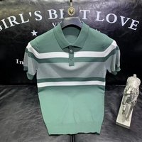Men’s Lightweight Knit Polo Shirt Breathable Summer Short Sleeve With Contrast Trim Green, White, Black S-Xxxxl