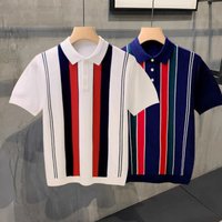 Men’s Clothing Casual personality color matching vertical striped polo shirt men summer short sleeve fashion retro slim collar T shirt men tops Men’s Clothing Casual personality color matching vertical striped polo shirt men summer short sleeve fashion retro slim collar T shirt men tops