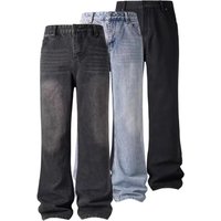 Men’s Clothing Black Blue Gray Washed Retro Old Bootcut Scimitar Retro Slim Denim Trousers Men’s Clothing Black Blue Gray Washed Retro Old Bootcut Scimitar Retro Slim Denim Trousers
