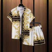 Men’s Clothing Casual Loose D Printed Short Sleeved Shirt Hawaiian Suit Men’s Clothing Casual Loose D Printed Short Sleeved Shirt Hawaiian Suit