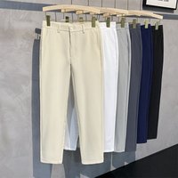 ​Men’s Chino Pants For Short Men Stretch Comfortable Business Casual Trousers With Belt Skinny Ankle Length Dress Pants For Office Daily Wear​​ ​Men’s Chino Pants For Short Men Stretch Comfortable Business Casual Trousers With Belt Skinny Ankle Length Dress Pants For Office Daily Wear​​