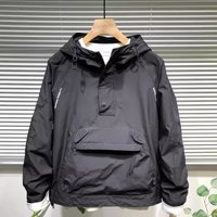​​Men’s Spring Hooded Windbreaker Jacket With Zipper Pockets, Fleece Lined, Water-Resistant, Loose Fit Casual Outerwear​​ ​​Men’s Spring Hooded Windbreaker Jacket With Zipper Pockets, Fleece Lined, Water-Resistant, Loose Fit Casual Outerwear​​