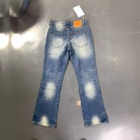 Men’s Clothing High End Series! Slightly Flared Trousers Men’s Jeans Non Elastic And Smooth Classic Monkey Distressed Washed