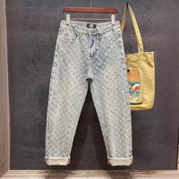 Men’s Clothing Designer niche jeans casual versatile men’s spring and summer trousers ripped jacquard retro wide leg Men’s Clothing Designer niche jeans casual versatile men’s spring and summer trousers ripped jacquard retro wide leg