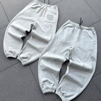 Unisex High-Street Embroidered Joggers – YK Hip-Hop Style Loose Fit Casual Trousers With Tapered Cuff, Breathable Polyester, Grey S Unisex High-Street Embroidered Joggers – YK Hip-Hop Style Loose Fit Casual Trousers With Tapered Cuff, Breathable Polyester, Grey S