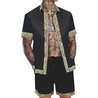 Men’s Clothing Men’s Casual Loose Short Sleeved Shirt Shorts Hawaiian Suit Trend D Digital Printing Men’s Clothing Men’s Casual Loose Short Sleeved Shirt Shorts Hawaiian Suit Trend D Digital Printing