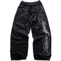 ​​Urban Streetwear Sweatpants Oversized Letter Print Joggers For Men BlackWhite​​